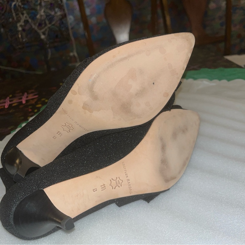 Loeffler Randall Kassidy Black/Shimmer Knit Bow Ankle Sock Booties New - Picture 10 of 13
